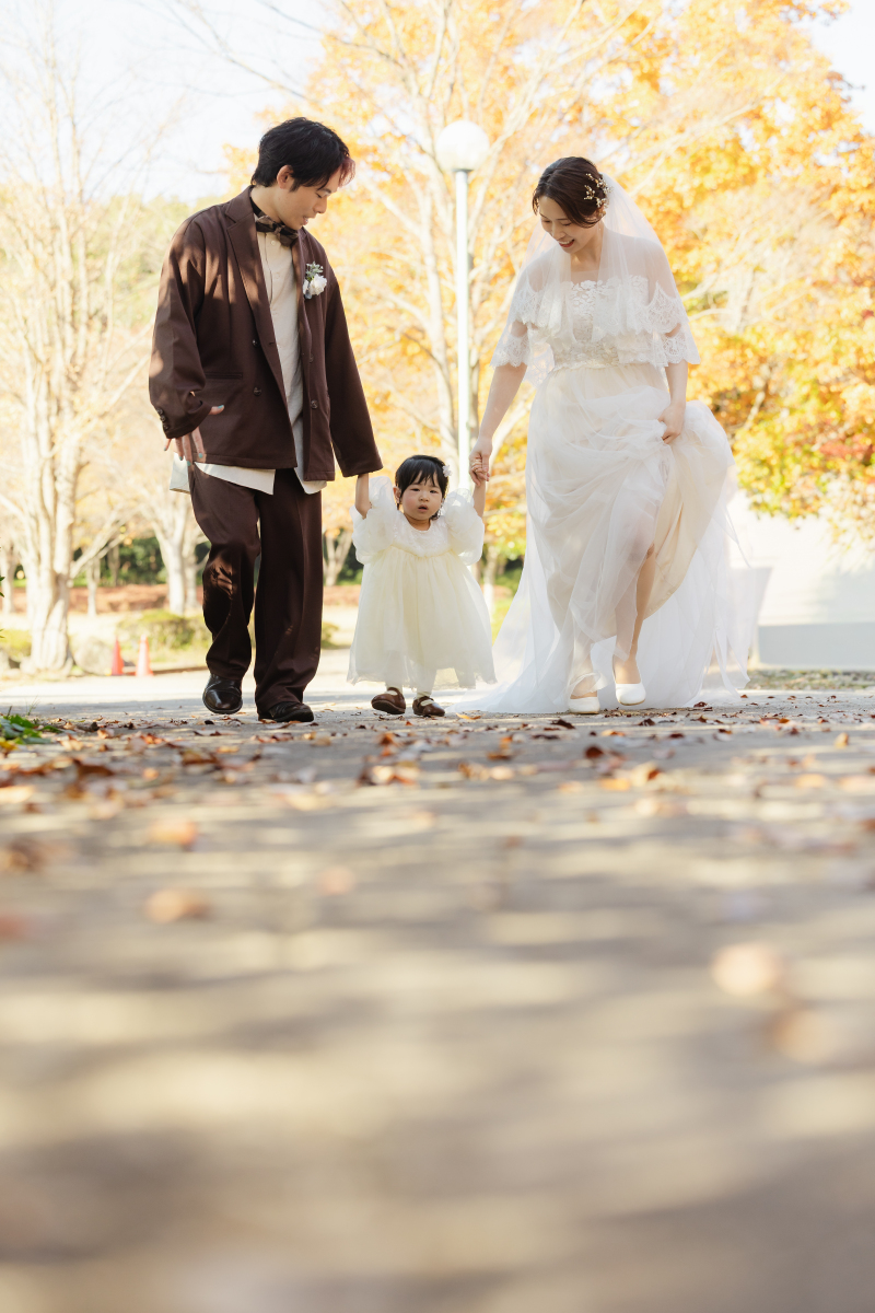 家族と思い出の地で残すウェディングフォト