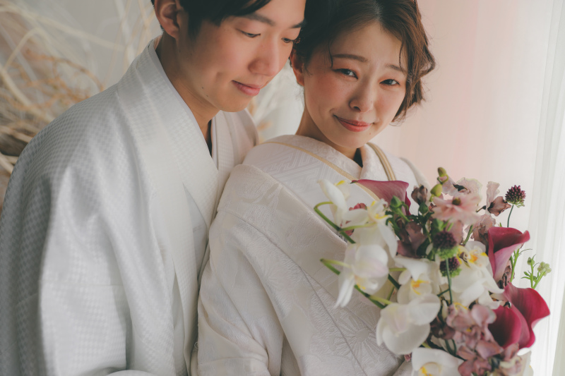 ご持参のブーケと一緒に◎