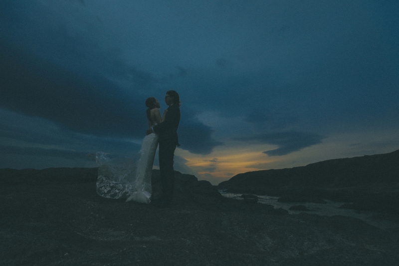 さいごは夕日シルエットで