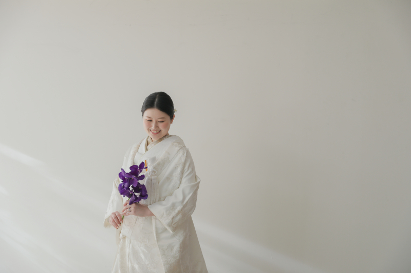 お持ちいただいたお花と一緒に