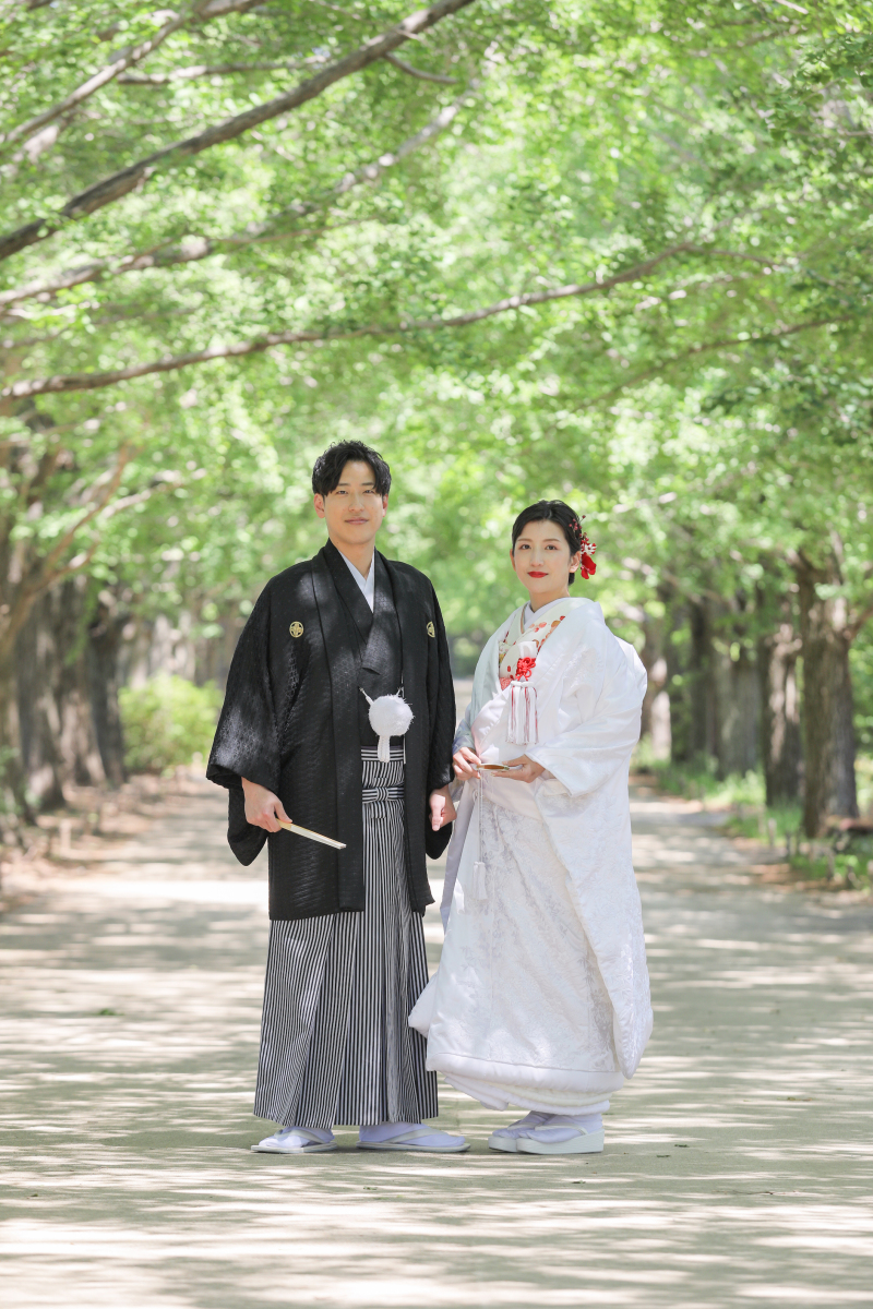 まずは和装でかっちりと！