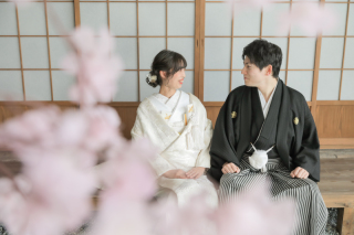 桜と一緒に！屋内庭園スタジオ