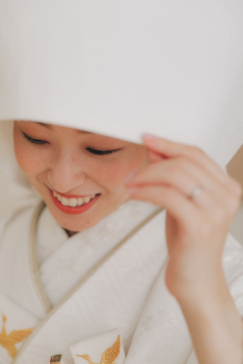 白無垢×綿帽子