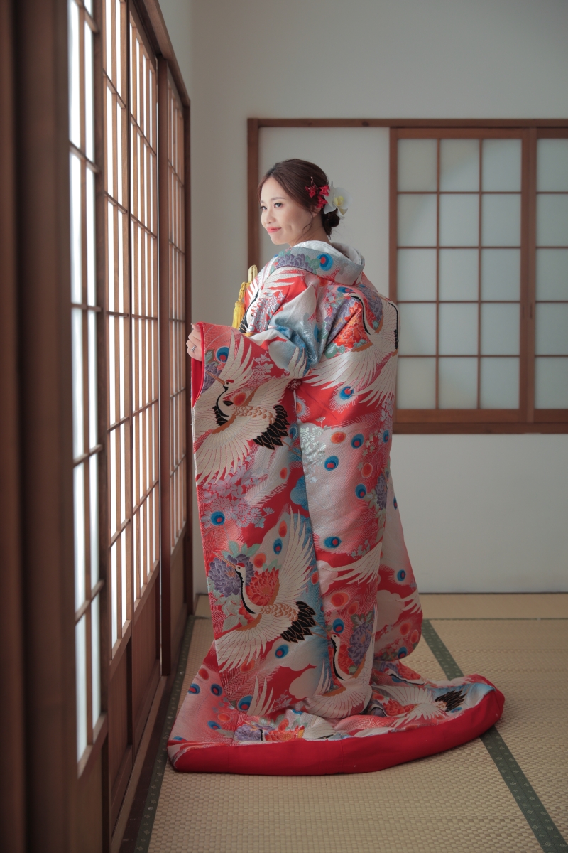 ご新婦様の後ろ姿。