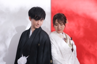 和装屋内庭園スタジオ撮影