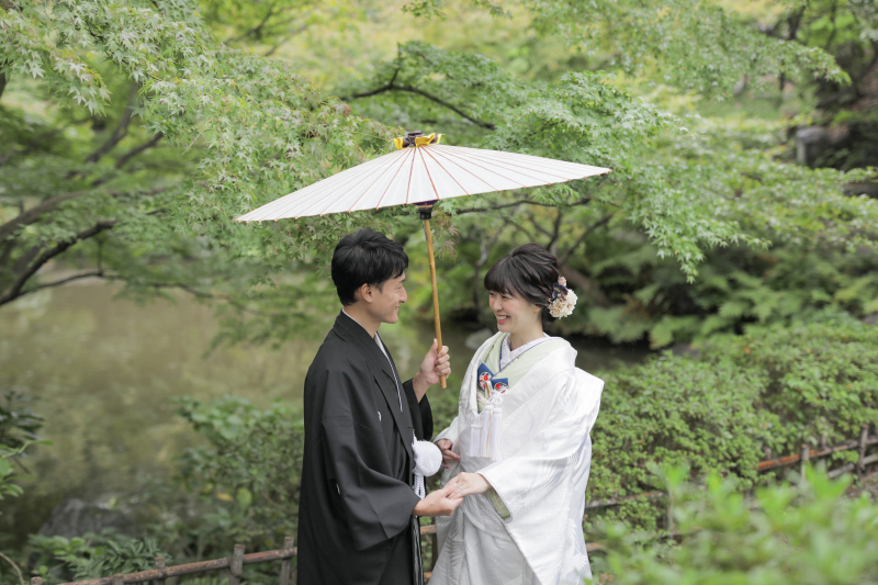 和傘を使って、、、