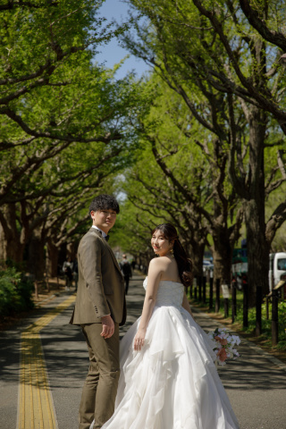 外苑前銀杏並木で新緑撮影！