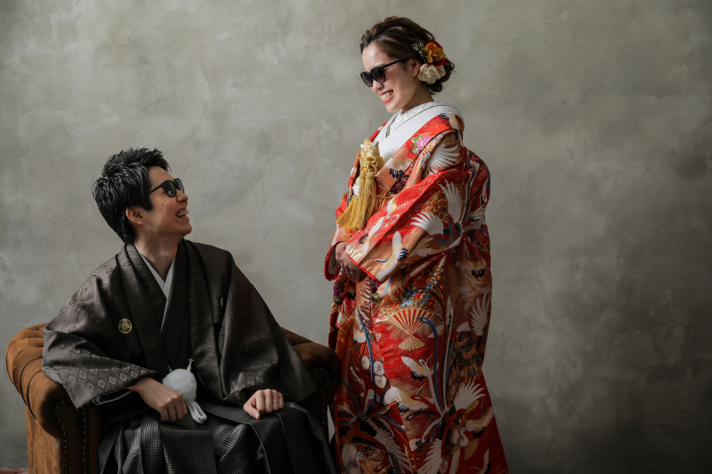 おそろいサングラス