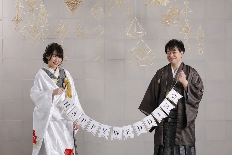 可愛らしいガーランドと一緒に