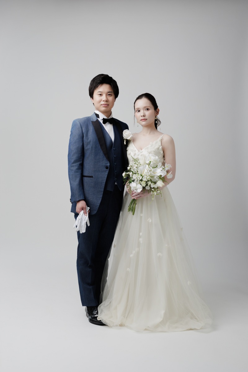 かっちりショットも。