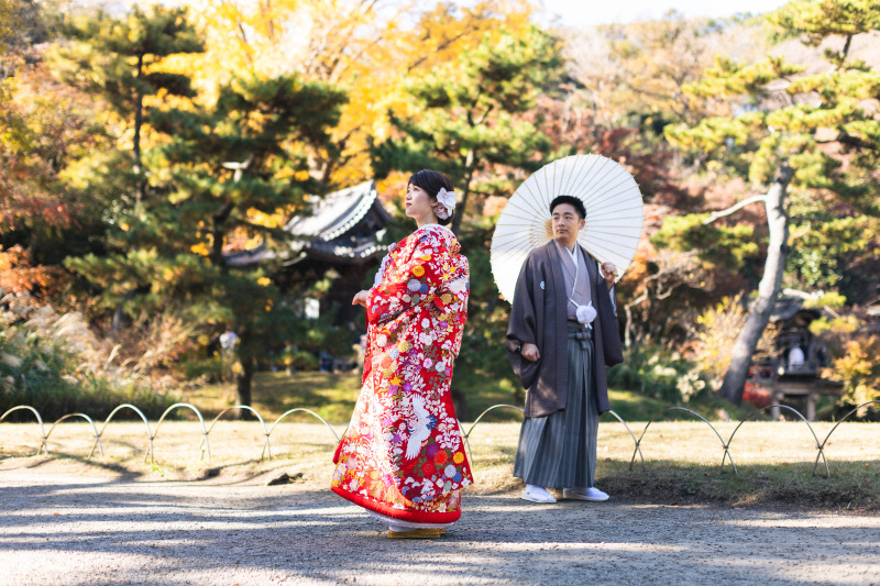 和傘をつかって