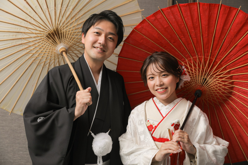 番傘を使ってより和装らしく!