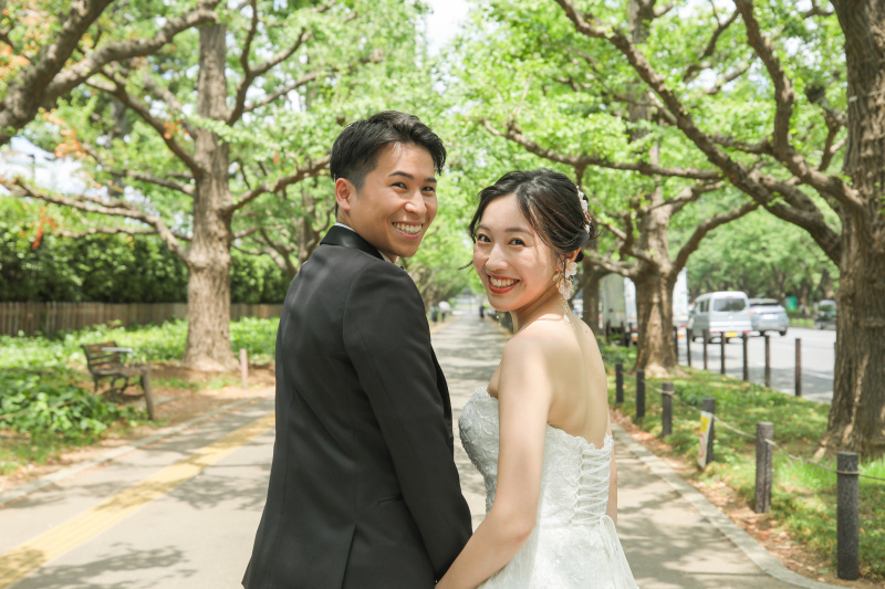 振り返ってこの笑顔！