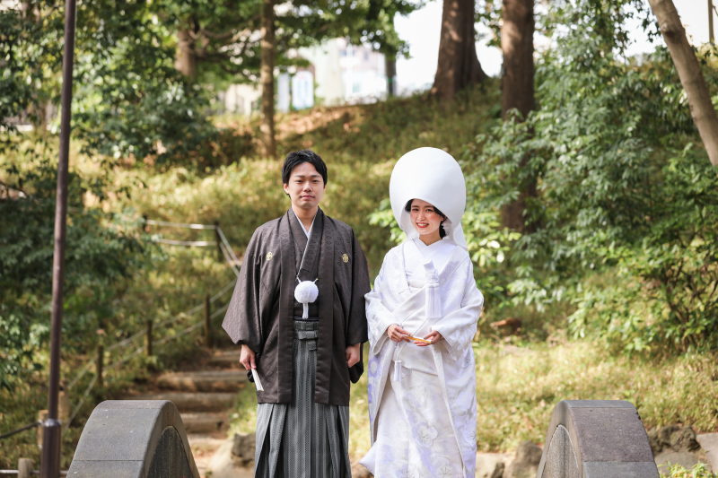 愛らしい綿帽子