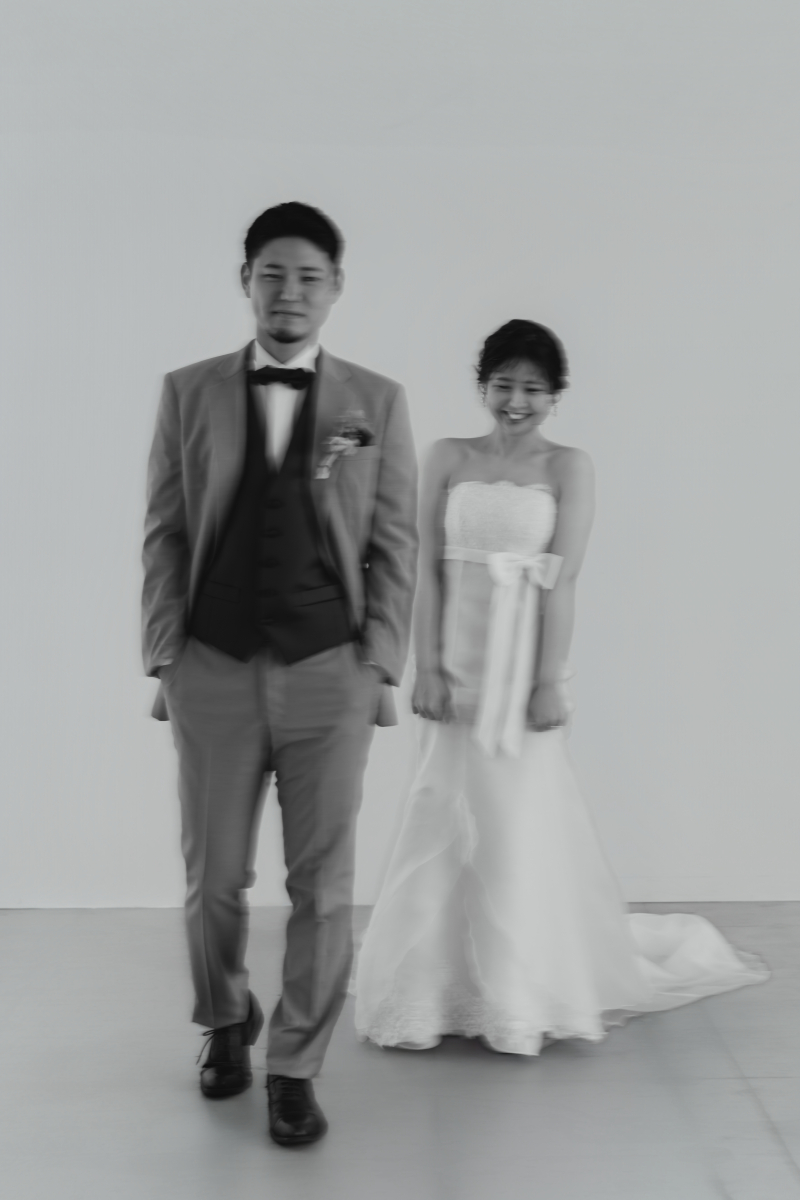 照れ笑いのおふたり