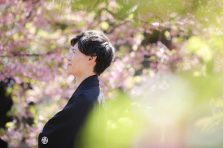 桜の中で撮影！！