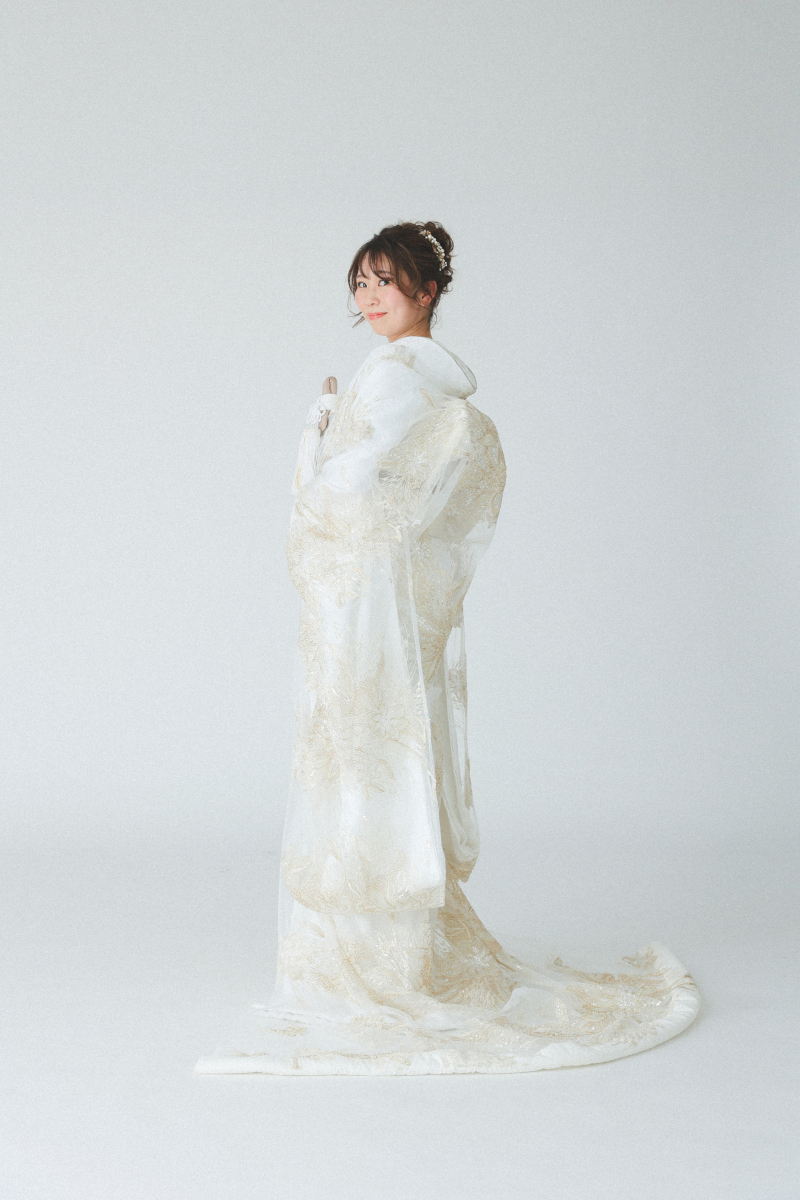 レース素材で一際おしゃれに和装を。