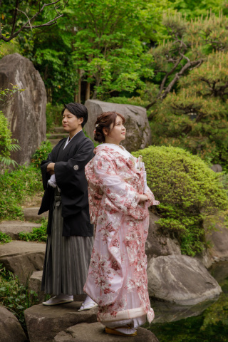 目白庭園和装ロケーション