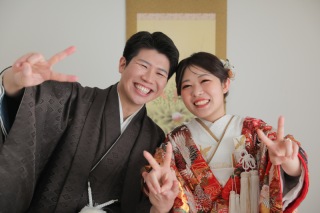 お二人らしく！屋内庭園撮影！