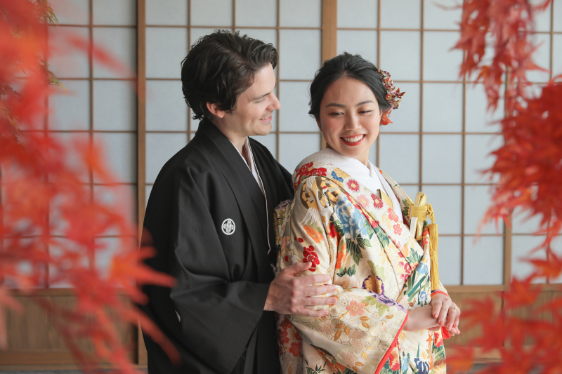 紅葉は和装にぴったり!