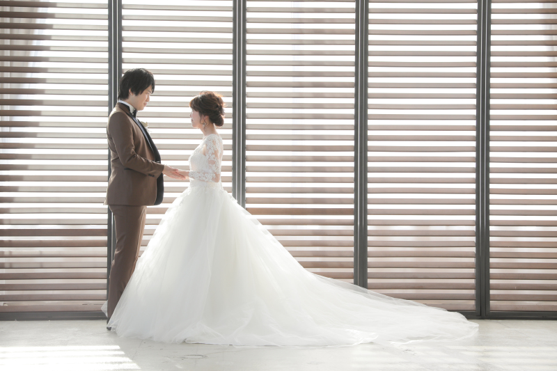 ふわっとしたドレスとやさしい笑顔