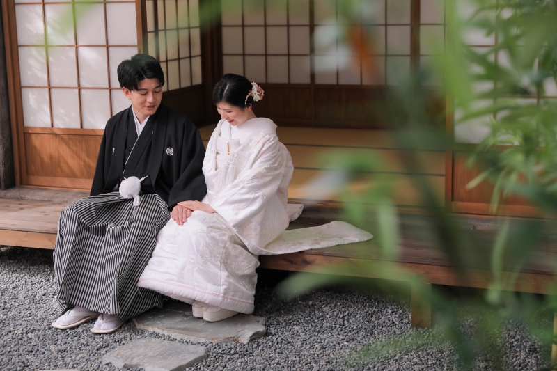 屋内庭園スタジオにて撮影のお客様