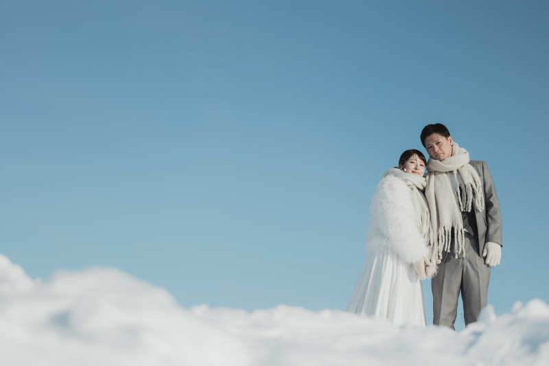 青空と雪、可愛すぎる!