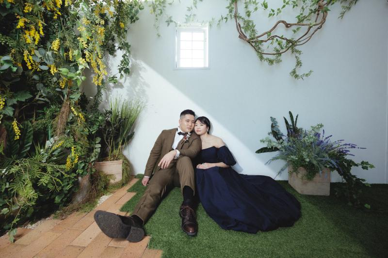 スタジオのセットを利用して