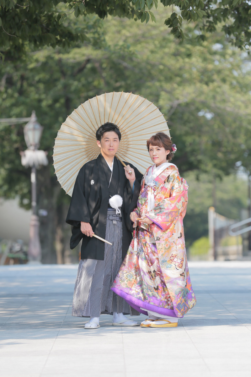 和傘を使っての基本立ち