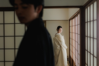 和装でスタジオ撮影