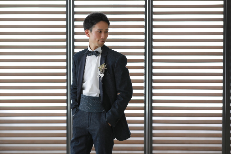 デニム生地のタキシード