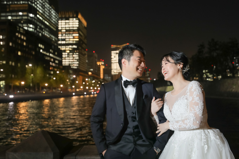 まずはお堀で撮影