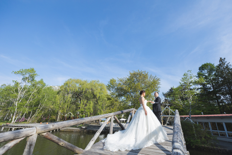 青空と緑と橋と。