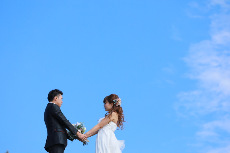 めいいっぱい広がる秋空の下で