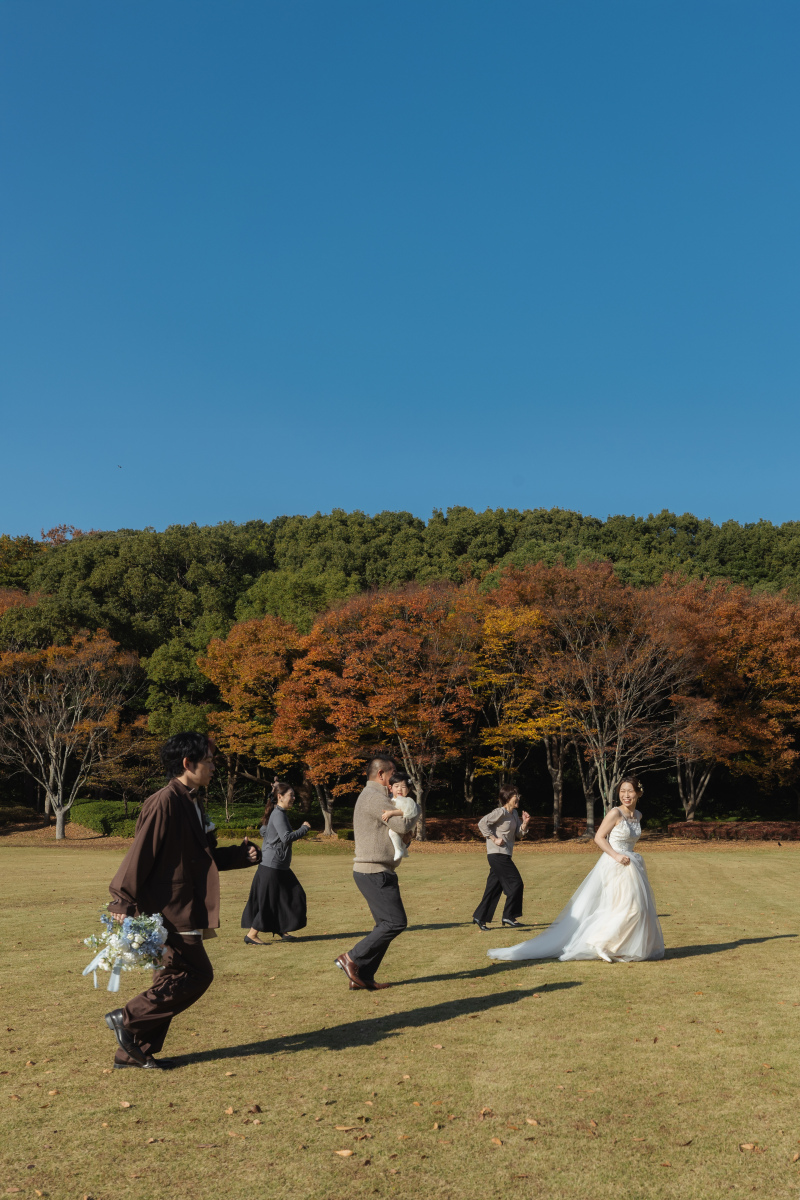 家族と思い出の地で残すウェディングフォト