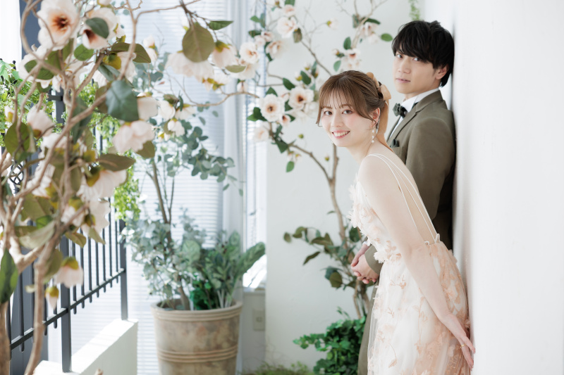 ドレスとお花