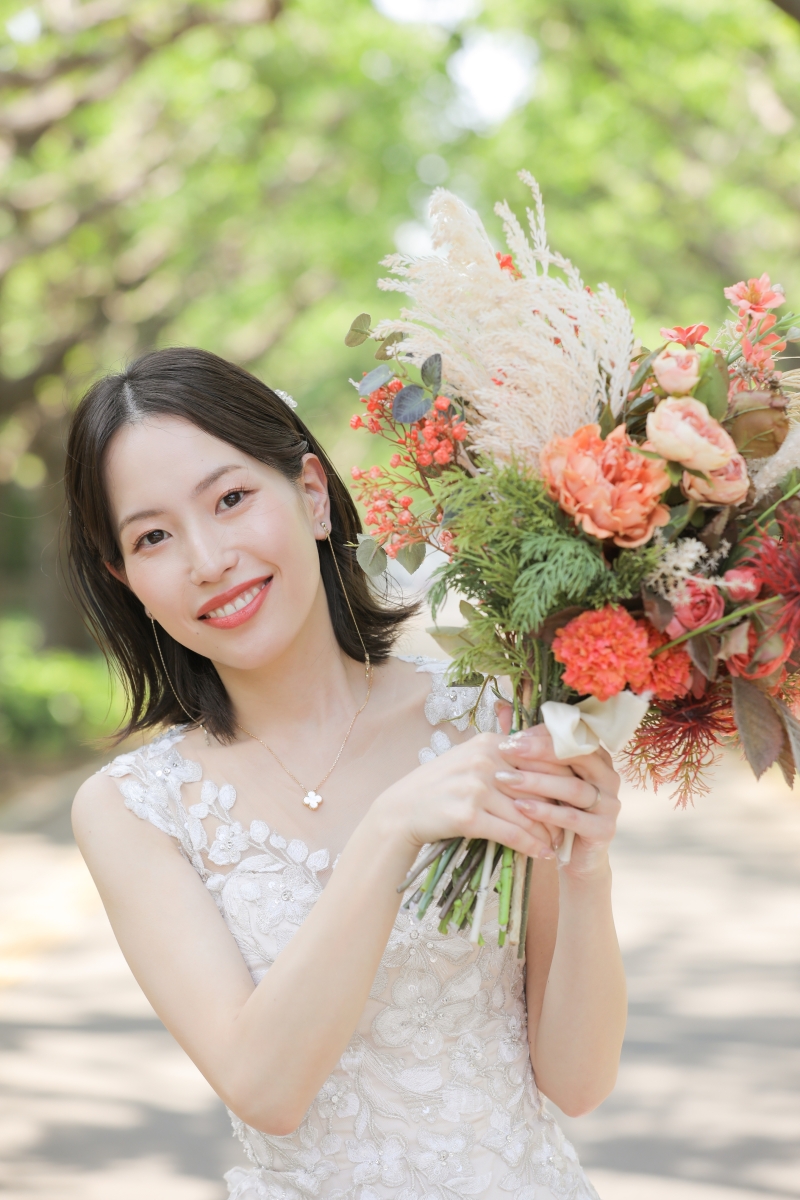 緑✖️お花✖️笑顔