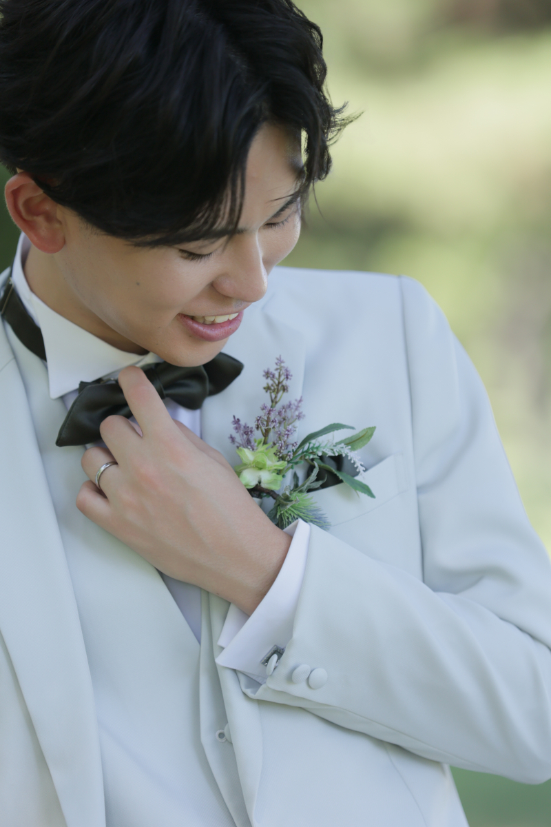 新郎さんソロカット!
