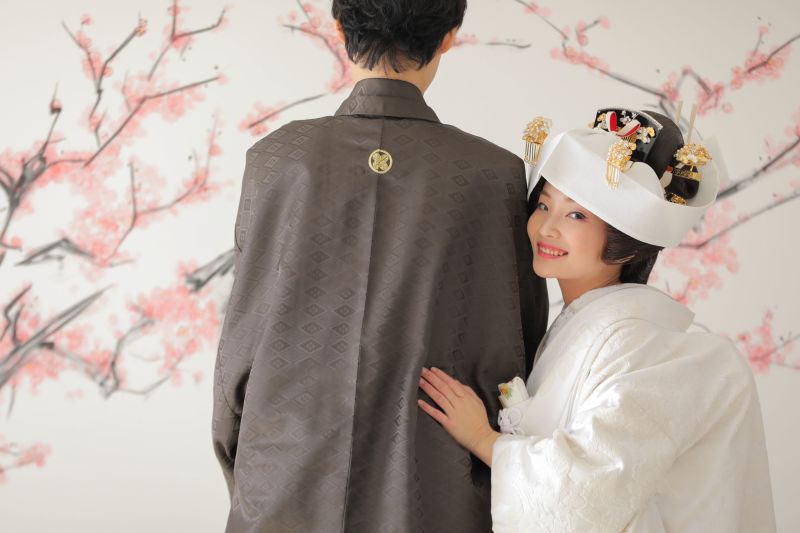 白無垢に角隠し　とっても素敵です