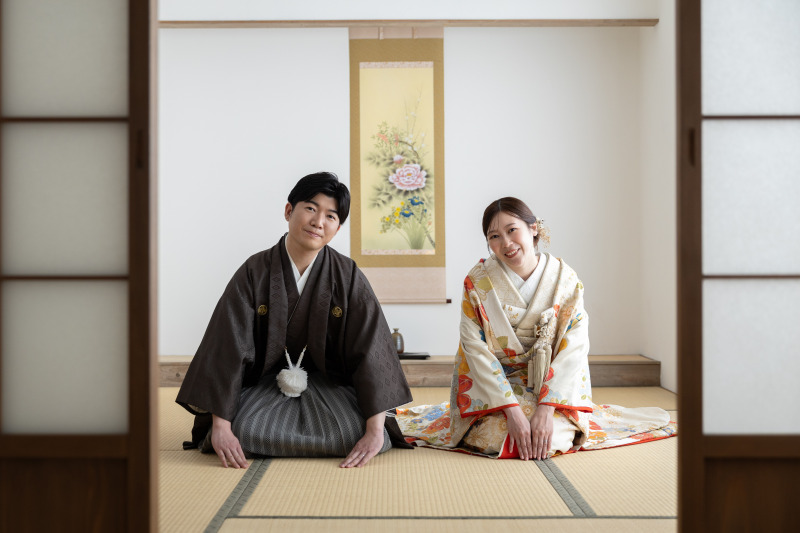 正座でご挨拶