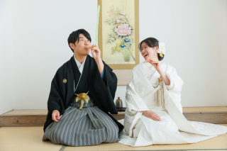 二人で楽しく！屋内庭園スタジオ撮影＾＾