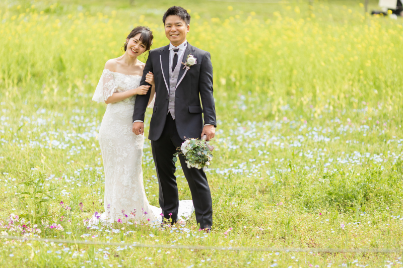 綺麗なお花に囲まれて