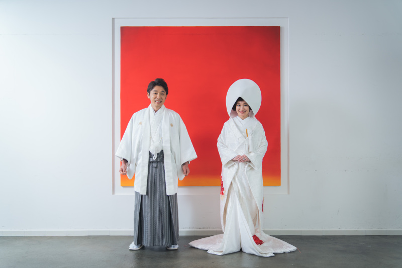 角隠しから綿帽子にチェンジ!