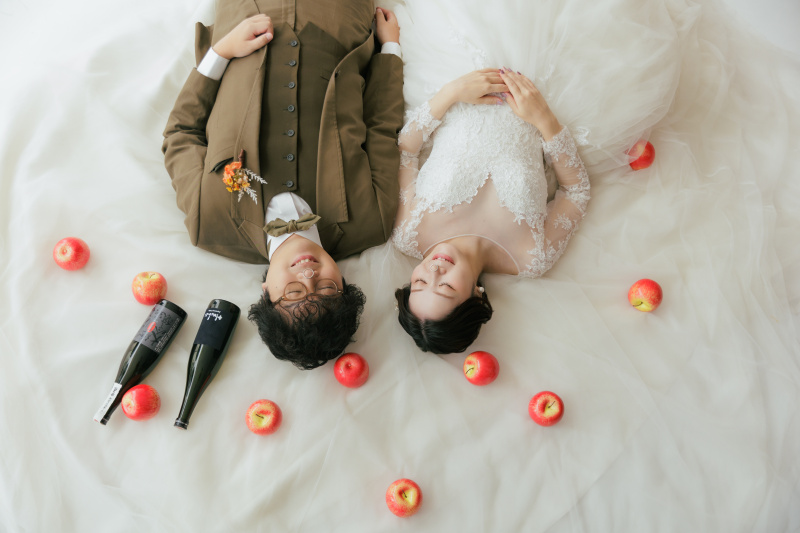 りんご×指輪×お酒