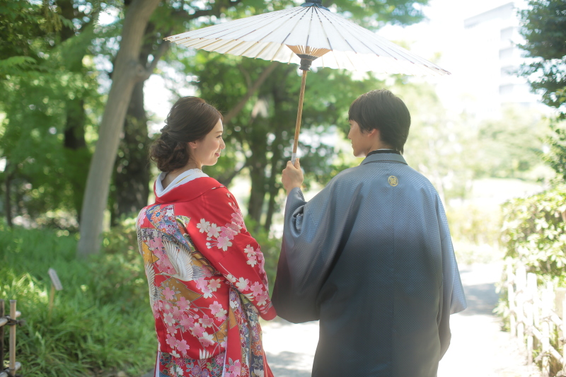 相合い傘で、、