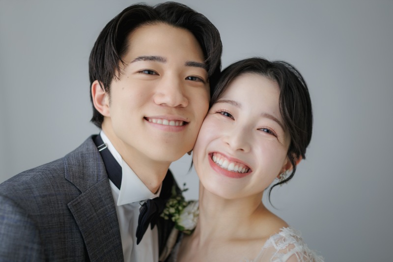 結びはアップで！