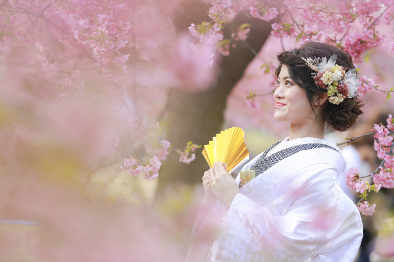 春の和装ロケーション