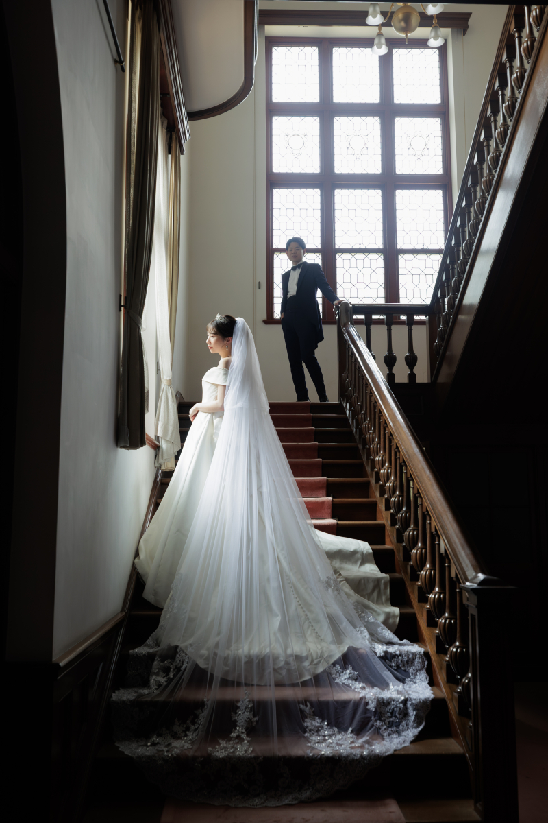 大階段でのショット