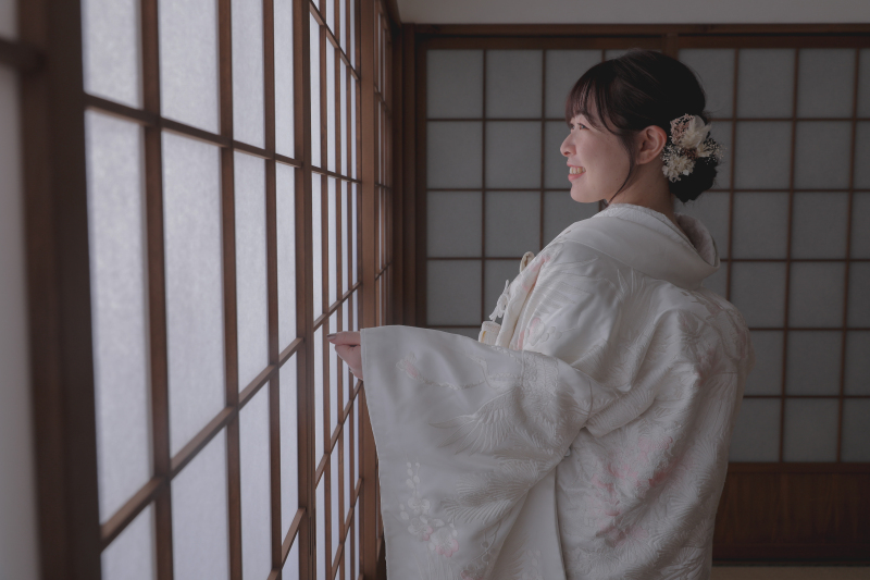 ドライフラワーの髪飾り