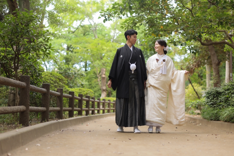 有栖川宮記念公園にて和装の撮影